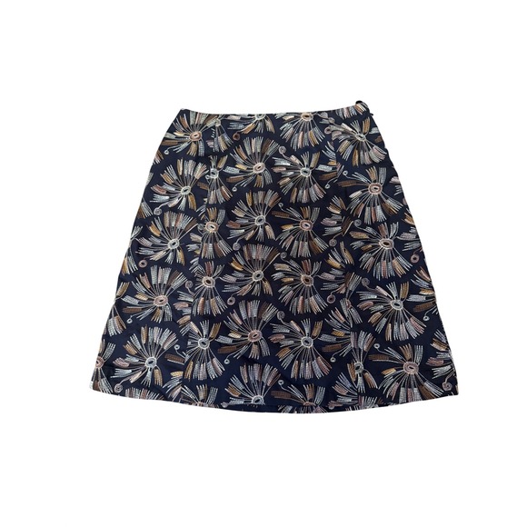 Talbots Dresses & Skirts - Talbots Petites Black Embroidered 100% Cotton A-Line Skirt Floral Midi